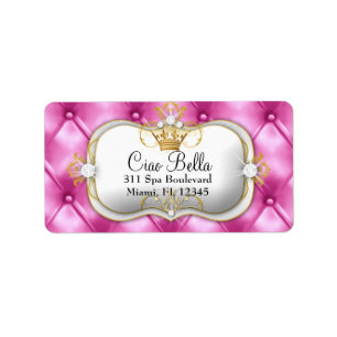 311 Ciao Bella rosa Büschel Adressaufkleber