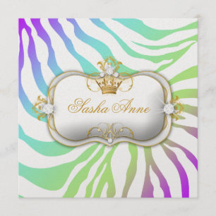 311 Ciao Bella Zebra Amethyst Rainbow Kiss Einladung