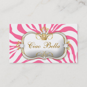 311-Ciao Bella Zebra-Rosen-Rosa Visitenkarte
