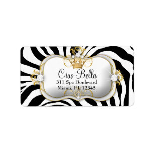 311 Ciao Bella Zebra-Streifen Adressaufkleber
