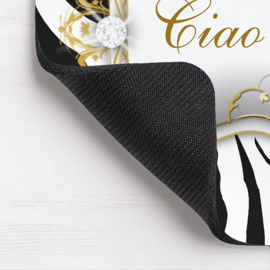 311 Ciao Bella Zebra-Streifen Mousepad (Ecke)