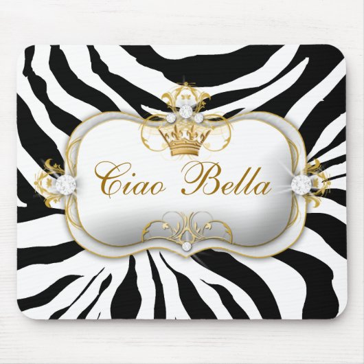311 Ciao Bella Zebra-Streifen Mousepad (Vorne)