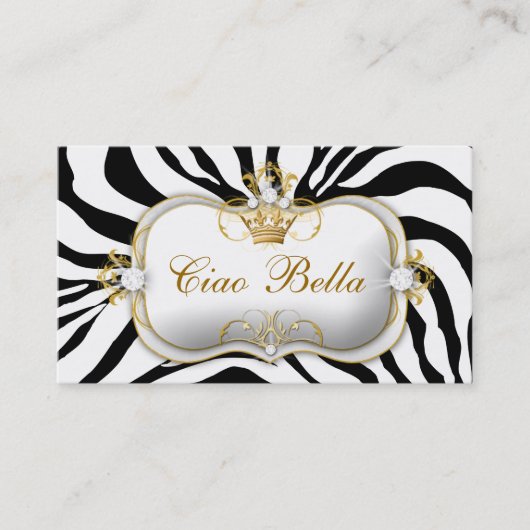 311 Ciao Bella Zebra Visitenkarte (Vorderseite)