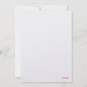 311 Cocktails & Lingerie Lace Metallic Einladung (Rückseite)