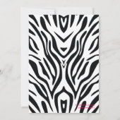 311 Cocktails und Fingerie Zebra Einladung (Rückseite)