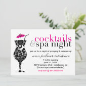 311 Cocktails und Wellness-Center Einladung (Stehend Vorderseite)