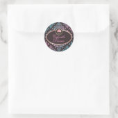 311 Cupcake Divine Pink Aqua Damask Aufkleber (Tasche)
