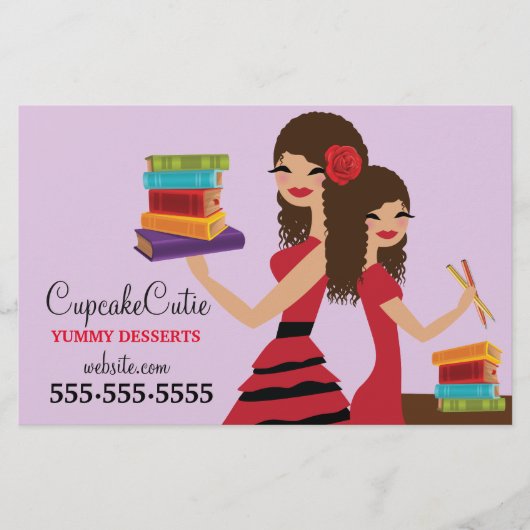 311 Cupcake Süsse Spanische Mädchen Flyer (Vorne)