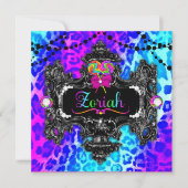 311 Custom Candy Wonderland Leopard Einladung (Vorderseite)