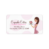 311 Das Cupcake-Süsse-Adressetikett tragen Adressaufkleber (Vorne)