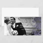 311 Dashing Damask Hydrangea Lila Vielen Dank Dankeskarte (Vorne/Hinten)