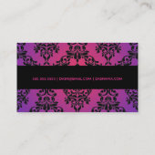 311-Dashing lila Strahlen des Damast-| Visitenkarte (Rückseite)