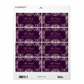 311 Dazzling Damask Gold Ivory Deep Lila (Vorne)