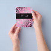 311-Dazzling Damask Pink Flamingo Flyer (Gruppe)