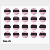 311-Dazzling Damask Pink Flamingo Runder Aufkleber (Blatt)