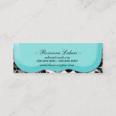 311 der verschwenderische Topaz-Diamant-Leopard Mini Visitenkarte (Rückseite)