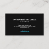 311 Detektiv-Augen Visitenkarte (Rückseite)