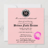 311 Diamant-Medallion-Leopardenpfirsich Einladung (Rückseite)