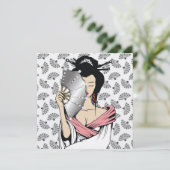 311-Diamond Geisha| Hintergrund des Lüfters Einladung (Stehend Vorderseite)