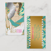 311-Diamond Türkis-Gold der Geisha-| Visitenkarte (Vorne/Hinten)