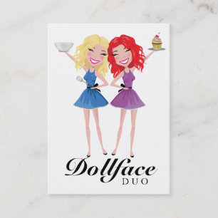 311 Dollar Duo Blonde Red Hair Business Card Visitenkarte