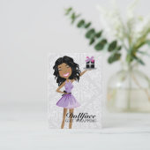 311 Dollface Geschenke Ebonie Damast 3,5 x 2 Visitenkarte (Stehend Vorderseite)