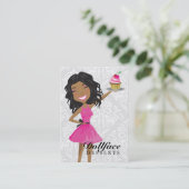 311 Dollface Nachtisch-Pink Ebonie Visitenkarte (Stehend Vorderseite)