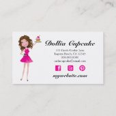 311 Dollface Nachtisch-Schokoladenkuchen Visitenkarte (Rückseite)