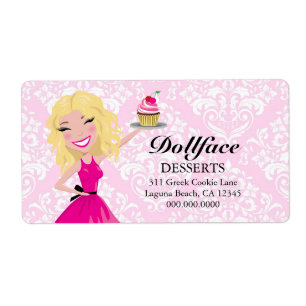 311 Dollface Nachtische Blondie rosa Damast-Druck