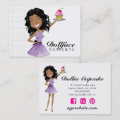 311 Dollface Nachtische Ebonie 3,5 x 2 Visitenkarte (Vorne/Hinten)