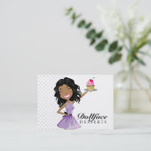 311 Dollface Nachtische Ebonie 3,5 x 2 Visitenkarte (Stehend Vorderseite)