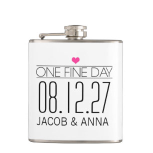 311 eine schöner Tag-Hochzeits-Flasche Flachmann