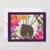 311-Einladung des Hawaiianischen Himmels | LILA Einladung (Rückseite)