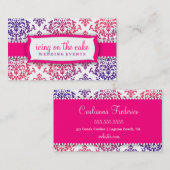311 Eisen auf dem rosa Cake Lavendel Visitenkarte (Vorne/Hinten)