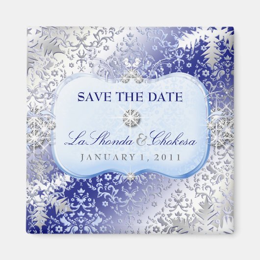 311 Eisprinzessin Winter Save the Date Magnet (Vorne)