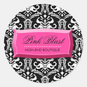 311-Elegante rosa Blast Damaskus Stickers