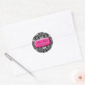 311-Elegante rosa Blast Damaskus Stickers (Umschlag)