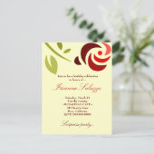 311-ELEGANTE ROSE EINLADUNG (Stehend Vorderseite)