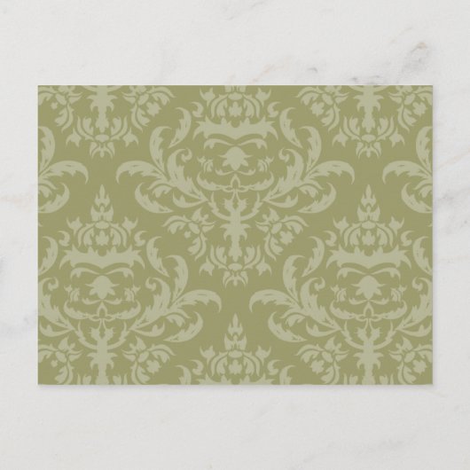 311 Emmy Damask Moss Einladungspostkarte (Rückseite)