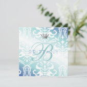 311 Entictly Aqua Aquamarin Invite Einladung (Stehend Vorderseite)