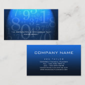 311 erklärend - Buchhaltungs-Visitenkarte-Blau Visitenkarte (Vorne/Hinten)