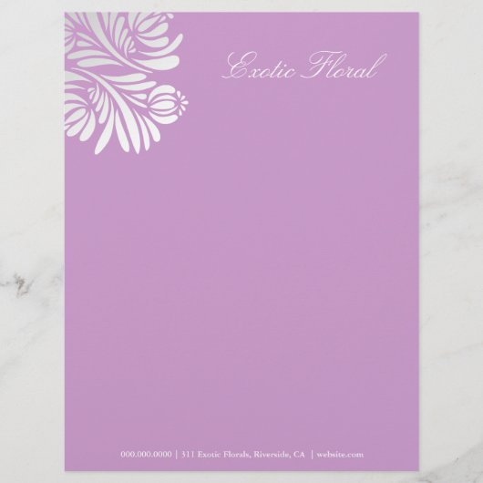311-Exotic Blumen| lila Briefkopf (Vorderseite)