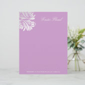 311-Exotic Blumen| lila Briefkopf (Stehend Vorderseite)