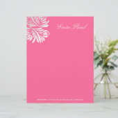 311-Exotic Blumen| Rosen-Rosa Briefbogen (Stehend Vorderseite)