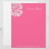 311-Exotic Blumen| Rosen-Rosa Briefbogen (Vorne/Hinten)