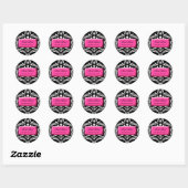 311-Exqusite rosa Blast #2 Damask Stickers (Blatt)