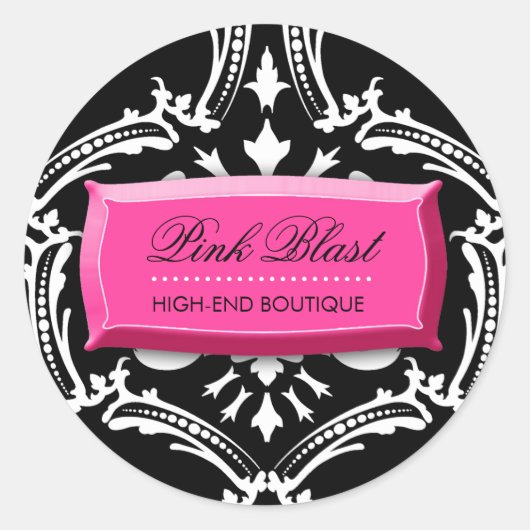 311-Exqusite rosa Blast #2 Damask Stickers (Vorderseite)