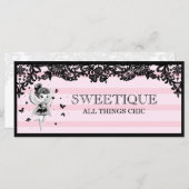 311 Fairy Sweetique Pink Stripes Geschenkgutschein (Vorne/Hinten)