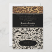 311-Fantastisches Dschungelzebra Monogramm Einladung (Rückseite)