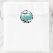 311 Farbrosa Platter Silberkleber Runder Aufkleber (Tasche)